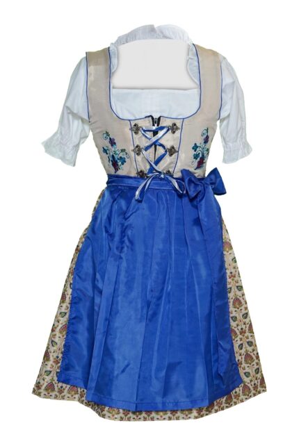 Bavarian Midi Dirndl in Dodger Blue