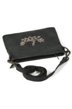Black Beauty Minimal Embroidery Lederhosen Handbag