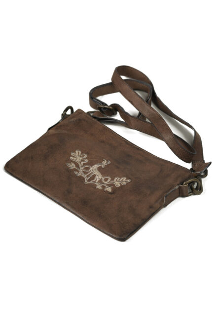 Chocolate Brown Swag Oktoberfest Embroidered Handbag