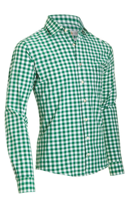 Bavarian Green Slim Fit Shirt for Oktoberfest