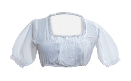 Fascinating Snowflake White Dirndl Blouse