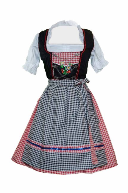 Dirndl Princess Kirsche Schwarz - Elegance & Tradition