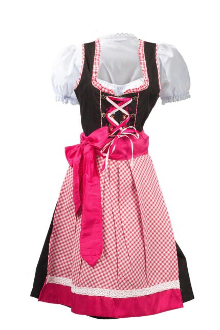 Bavarian Dirndl in Pink and Black