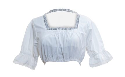 Alpen Trachten Blouse in White for Dirndl