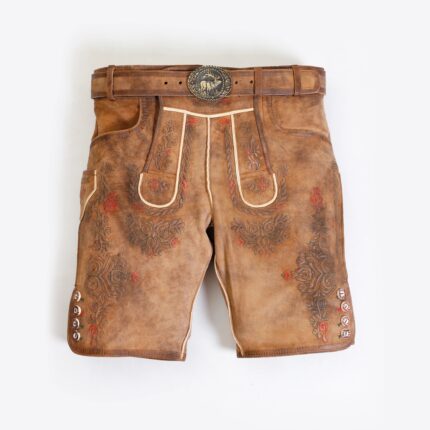Brown Lederhosen with Fine and Stylish Detailing