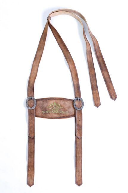 Brown Men's Lederhosen Suspenders