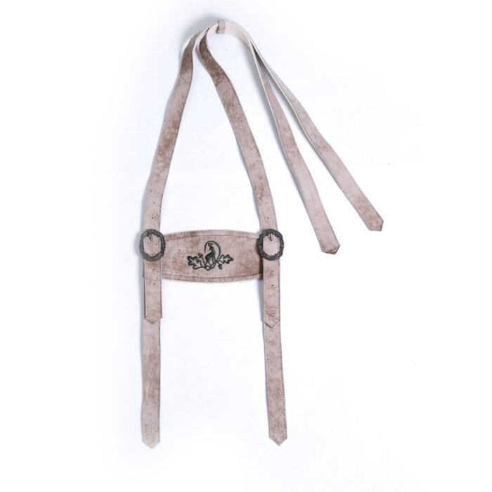 Classic Bone White Premium Lederhosen Suspenders