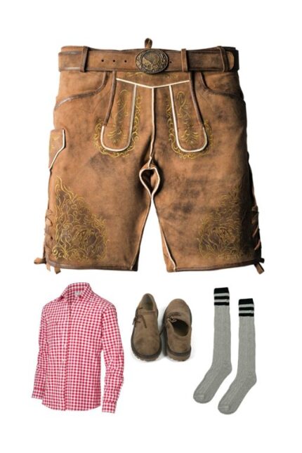 Authentic Bavarian Lederhosen Outfit Sets for Men