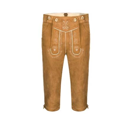 Authentic Bavarian Lederhosen for Men - Brown