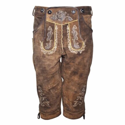 Authentic Traditional Bavarian Long Lederhosen for Men