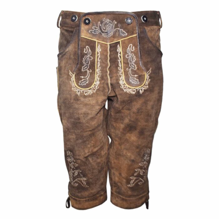 Authentic Traditional Bavarian Long Lederhosen for Men