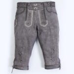 Authentic Bavarian Lederhosen in Dark Grey