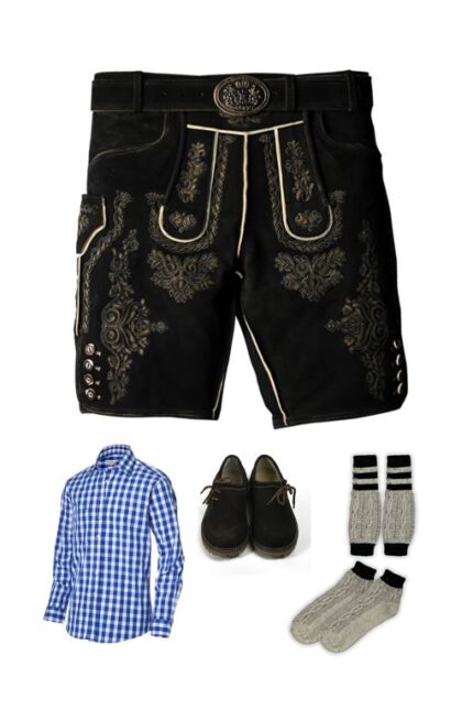 Bavarian Lederhosen Outfit Set for Men
