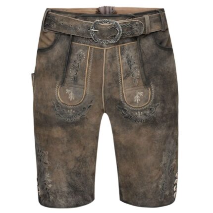 Bavarian Lederhosen Kurz Anton Brown