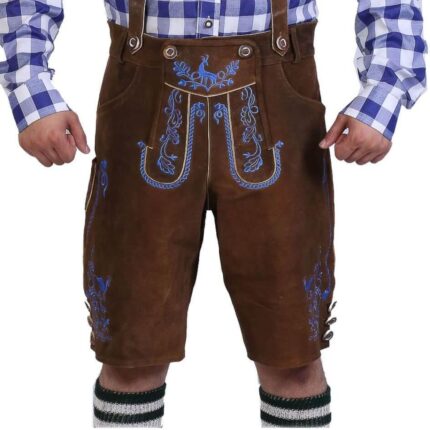 Bavarian Men's Lederhosen Delaware in Brown 2024