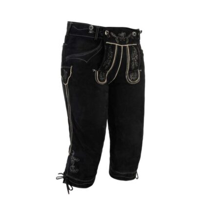 Bavarian Men's Leatherhosen Black