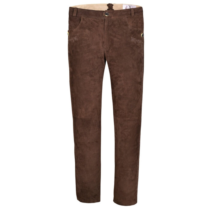 Bavarian Men's Traditional Dark Brown Lederhosen