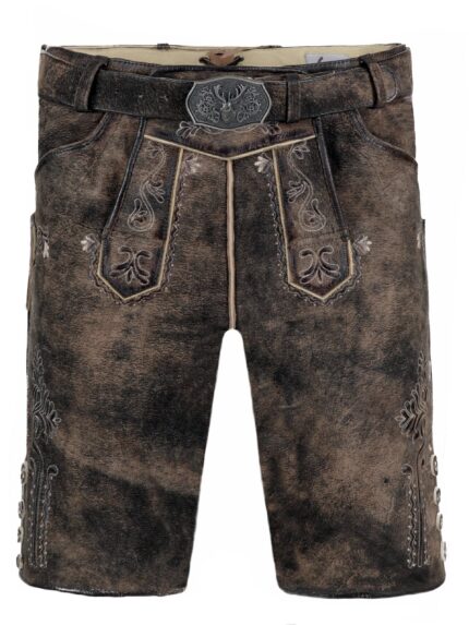 Edelweiss Authentic Bavarian Lederhosen Shorts