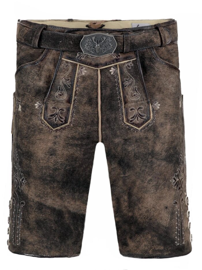 Edelweiss Authentic Bavarian Lederhosen Shorts