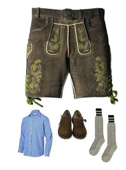 Authentic Traditional German Lederhosen Outfit Set
