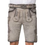 German Best Lederhosen Oliver Ash Grey