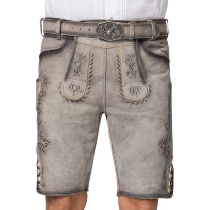 German Best Lederhosen Oliver Ash Grey