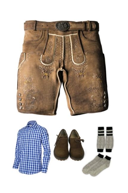 Bavarian Lederhosen Outfit Sets for Men