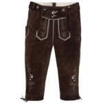 Dunkelbraune Herren Lederhosen – Traditional and Stylish