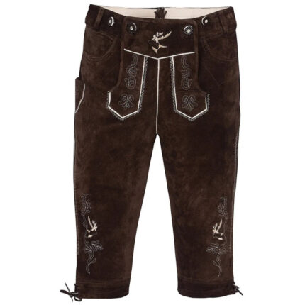 Dunkelbraune Herren Lederhosen – Traditional and Stylish