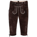 Dark Brown Knee-Length Trachten Lederhosen