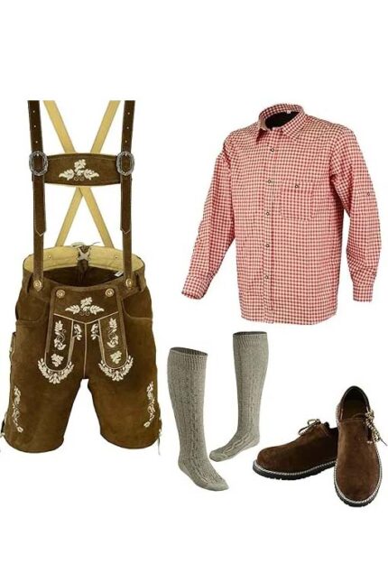Bavarian Oktoberfest Lederhosen Outfit Set for Men