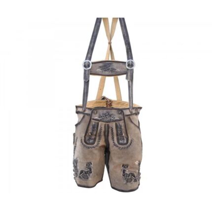 Bavarian Lederhosen for Men in Wild Brown