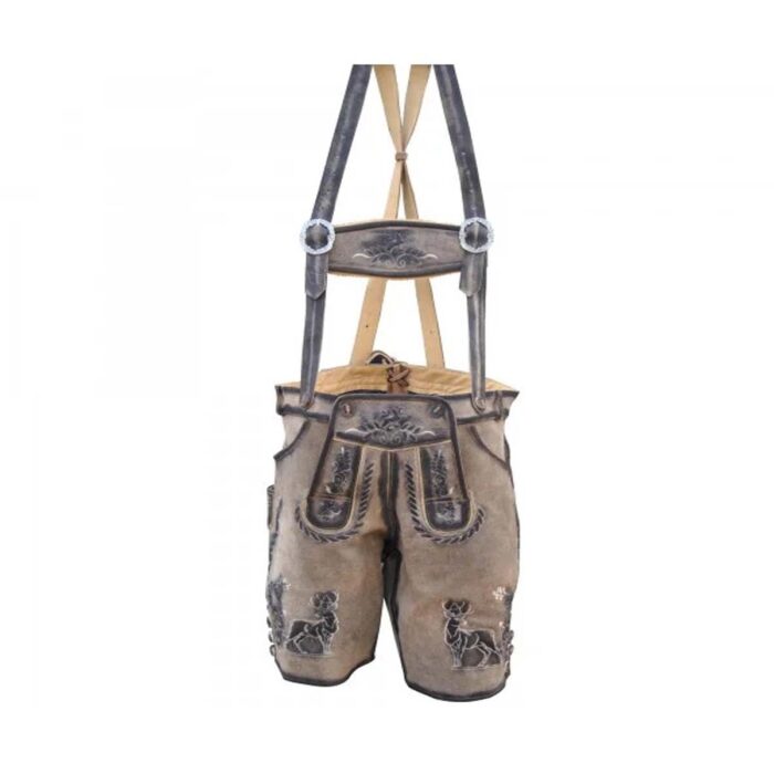 Bavarian Lederhosen for Men in Wild Brown