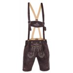 Authentic Men's Lederhosen in Chocolate Brown