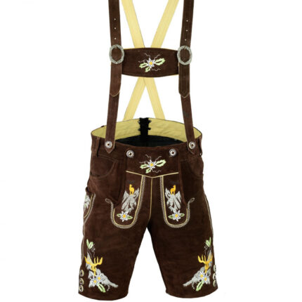 Brown Lederhosen for Men – Oktoberfest Shorts