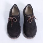 Charming Black Trachten Men's Shoes with Side Latz