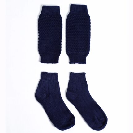 Comfortable Folk Style Socks for Men in Blue