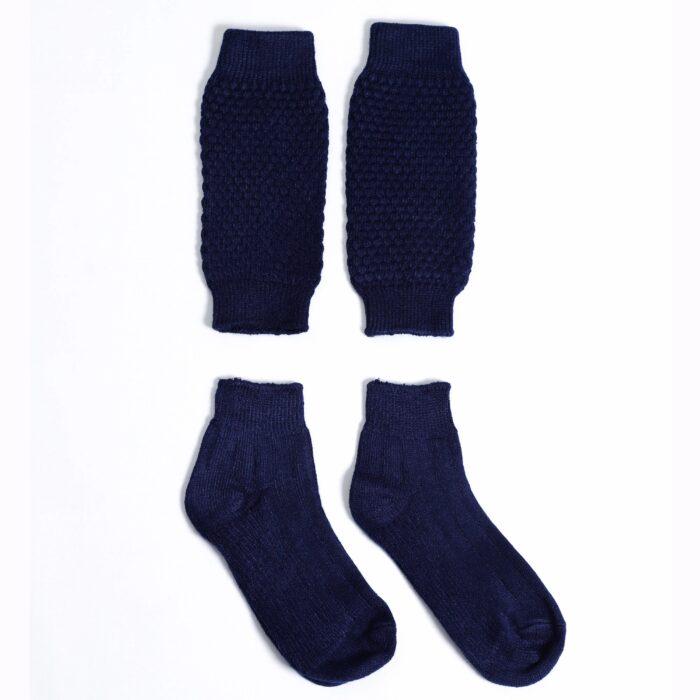 Comfortable Folk Style Socks for Men in Blue