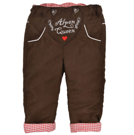 Baby Soft Faux Lederhosen "Alpen Queen" Brown