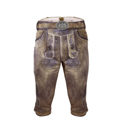 Bavarian Men's Lederhosen Made from Deer Leather