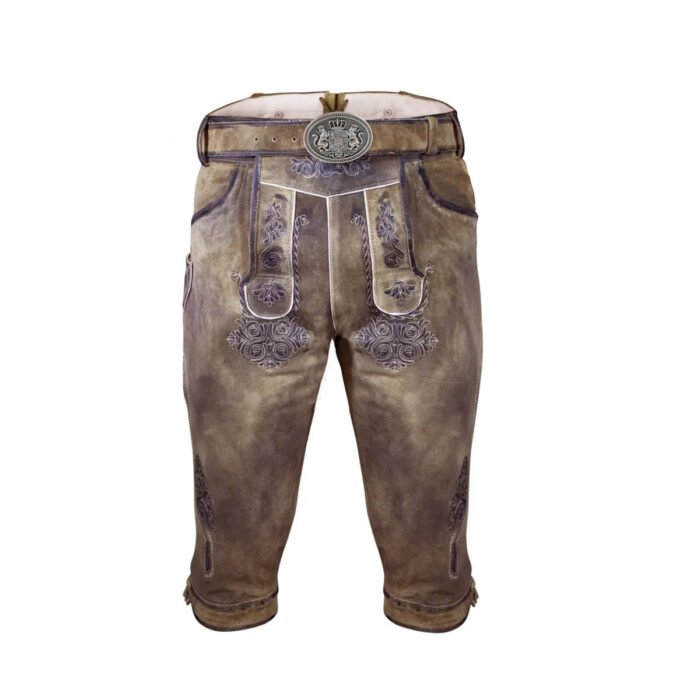 Bavarian Men's Lederhosen Made from Deer Leather