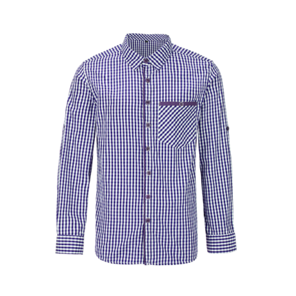 Bavarian Classic Men's Shirt Blue Check Pattern