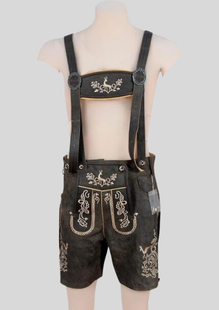 Men's Bavarian Lederhosen in Elegant Black