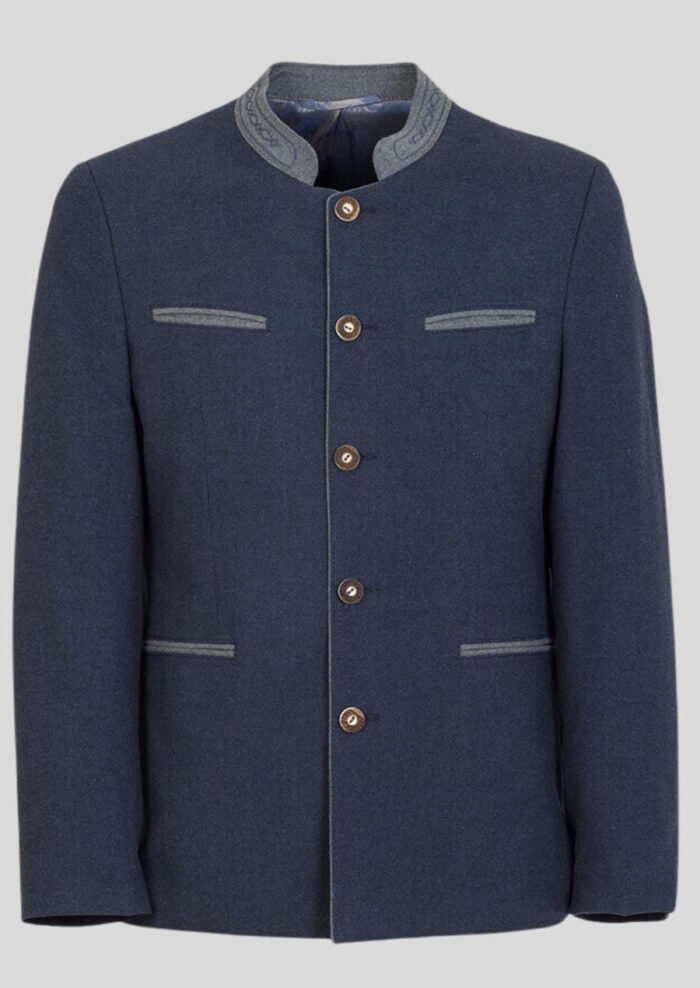Elegant Navy Blue Trachten Coat – Classic German Heritage