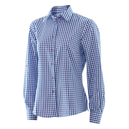 Bavarian Trachten Blouse for Women - Checkered Pattern