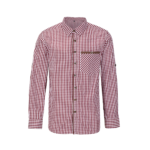 Bavarian Classic Men's Checkered Shirt in Red