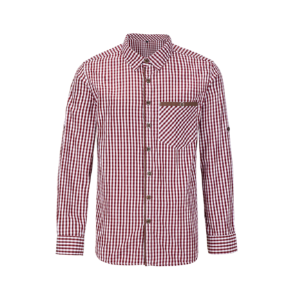 Bavarian Classic Men's Checkered Shirt in Red