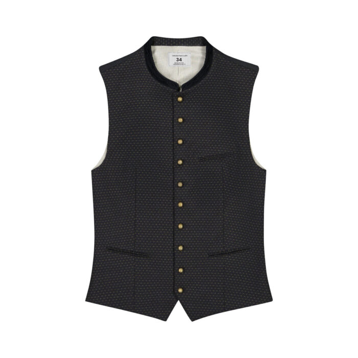 Bavarian Traditional Vest for Men in Black